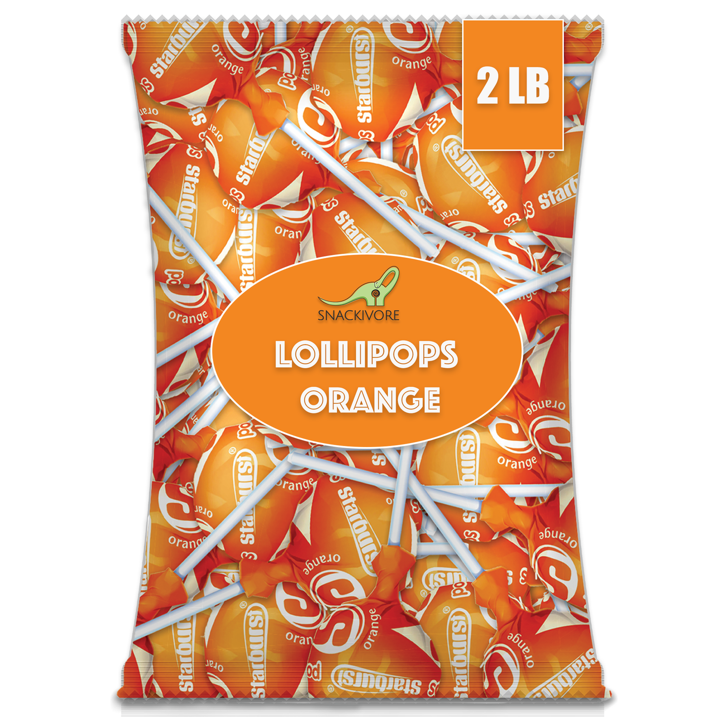 Starburst Lollipops Orange 2lb Bulk Bag