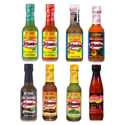 El Yucateco Hot Sauce Variety 7-Pack + Tabasco Scorpion - Authentic Mexican Heat Collection
