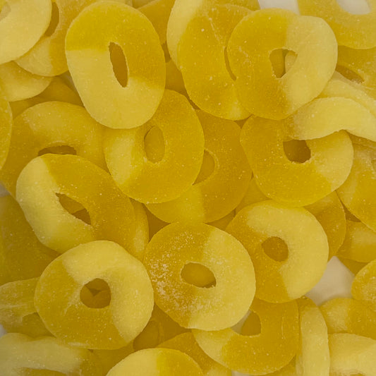 Raindrop Gummy Rings Pineapple 1lb Bag