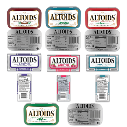 Altoids Variety Pack - 7 Flavors Gift Set with Regular & Arctic Mints