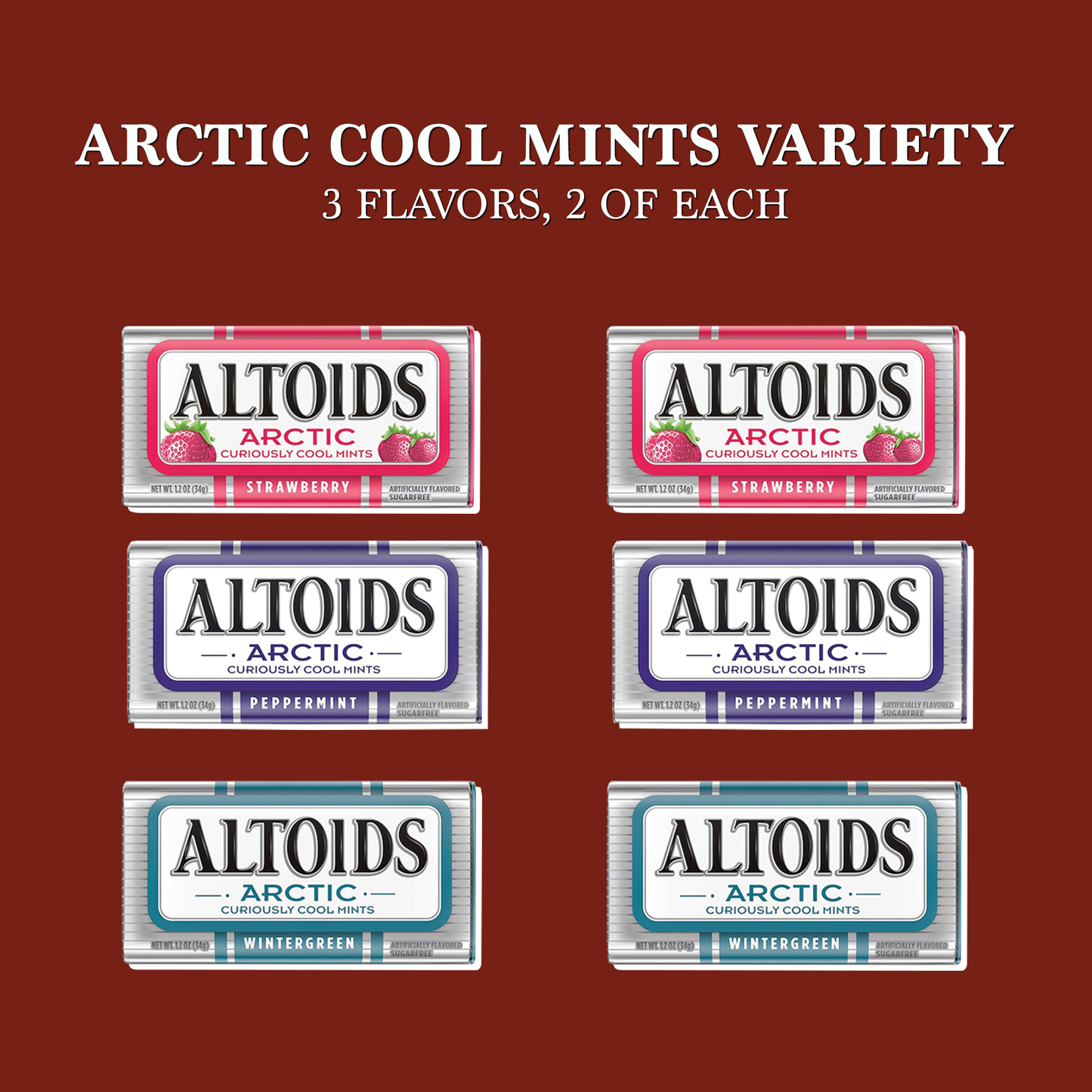 Arctic Mints Variety 6 Pack- 2 Each of 3 Flavors Gift Basket Care Package by Rebel Smuggling Galactic Emporium