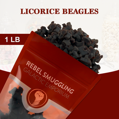 Licorice Beagles Candy Bulk 1lb Bag by Rebel Smuggling Galactic Emporium