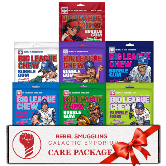 Baseball Bubble Gum Bulk Variety 7 Pack Care Package Gift Basket by Rebel Smuggling Galactic Emporium
