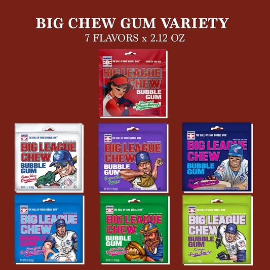 Baseball Bubble Gum Bulk Variety 7 Pack Care Package Gift Basket by Rebel Smuggling Galactic Emporium