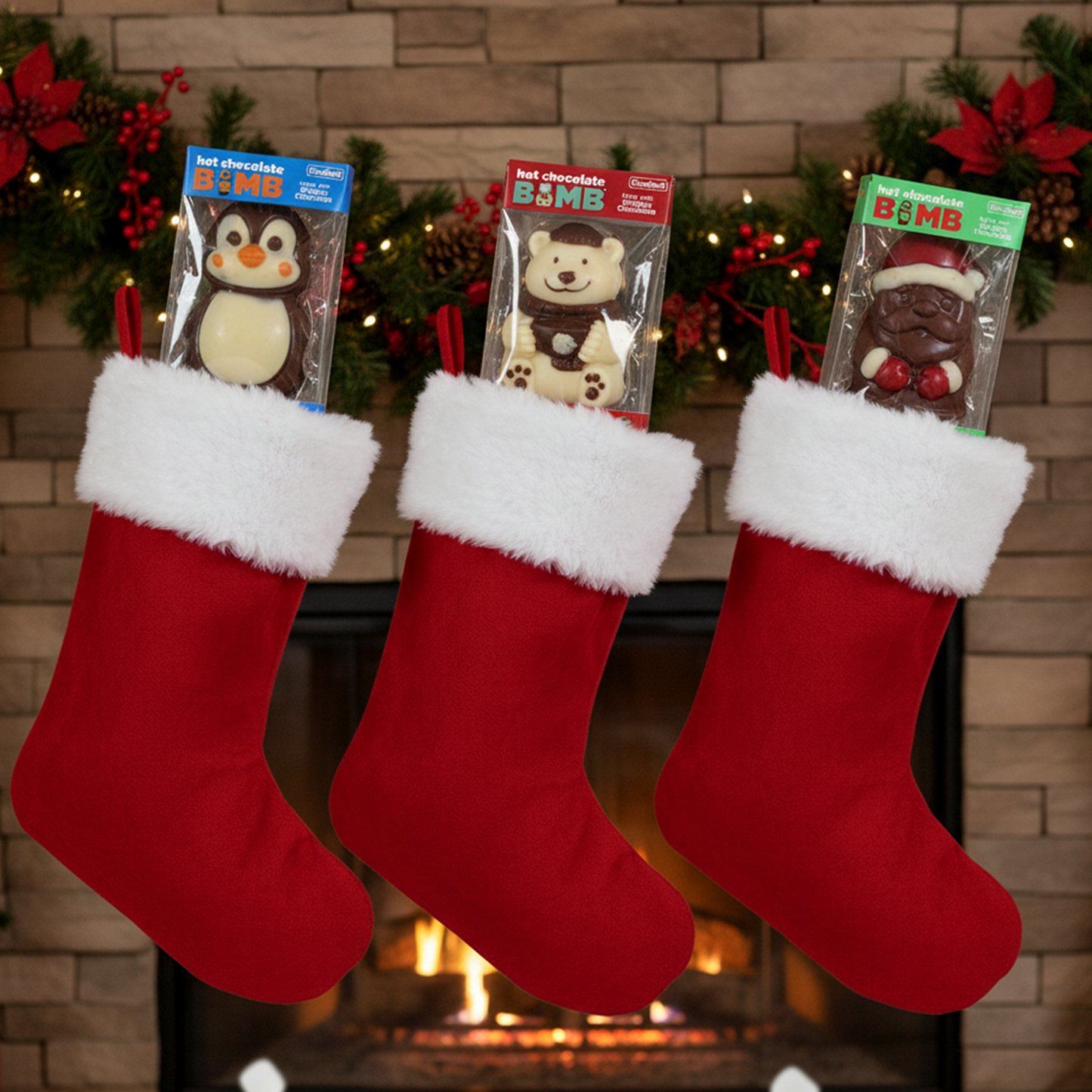 Hot Chocolate Bombs Variety Pack Santa Penguin Gnome Pack of 3