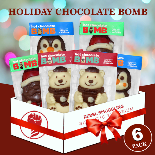Christmas Hot Chocolate Bombs 6 Pack- Santa, Gnome, and Penguin Shaped Hot Cocoa Bomb Stocking Stuffer Gift Set by Rebel Smuggling Galactic Emporium