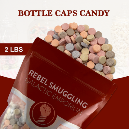 Bottle Caps Candy Bulk 2lb Bag - Nostalgic Retro Soda Flavored Hard Candy (Root Beer, Cherry, Grape, Cola, Orange)