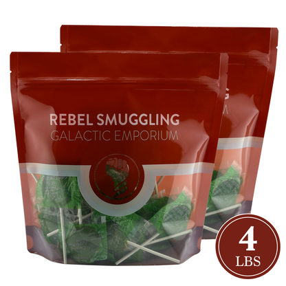 Caramel Apple Lollipops Bulk 2 x 2LB Bags by Rebel Smuggling Galactic Emporium (Total of 4lbs)