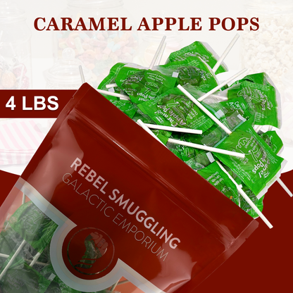 Caramel Apple Lollipops Bulk 2 x 2LB Bags by Rebel Smuggling Galactic Emporium (Total of 4lbs)