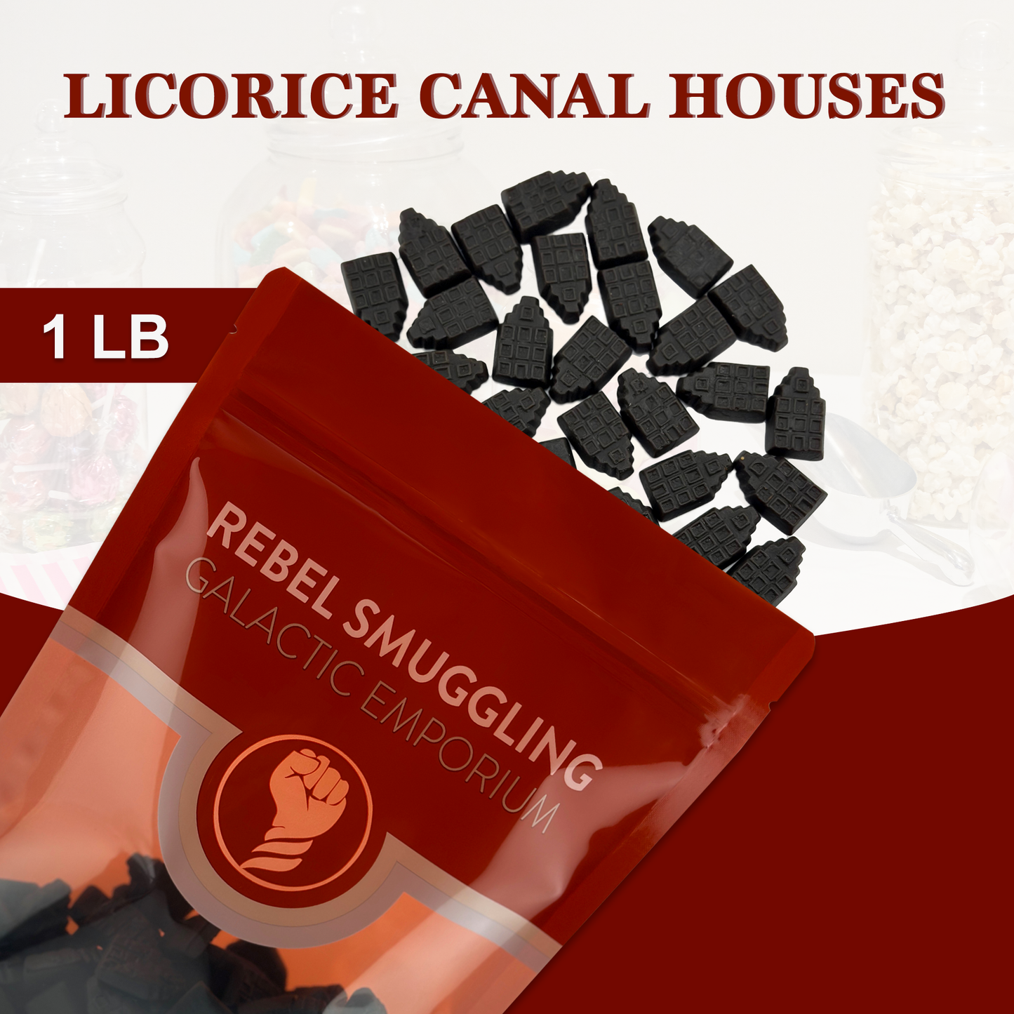 Dutch Licorice Canal Houses Bulk 1lb Bag by Rebel Smuggling Galactic Emporium