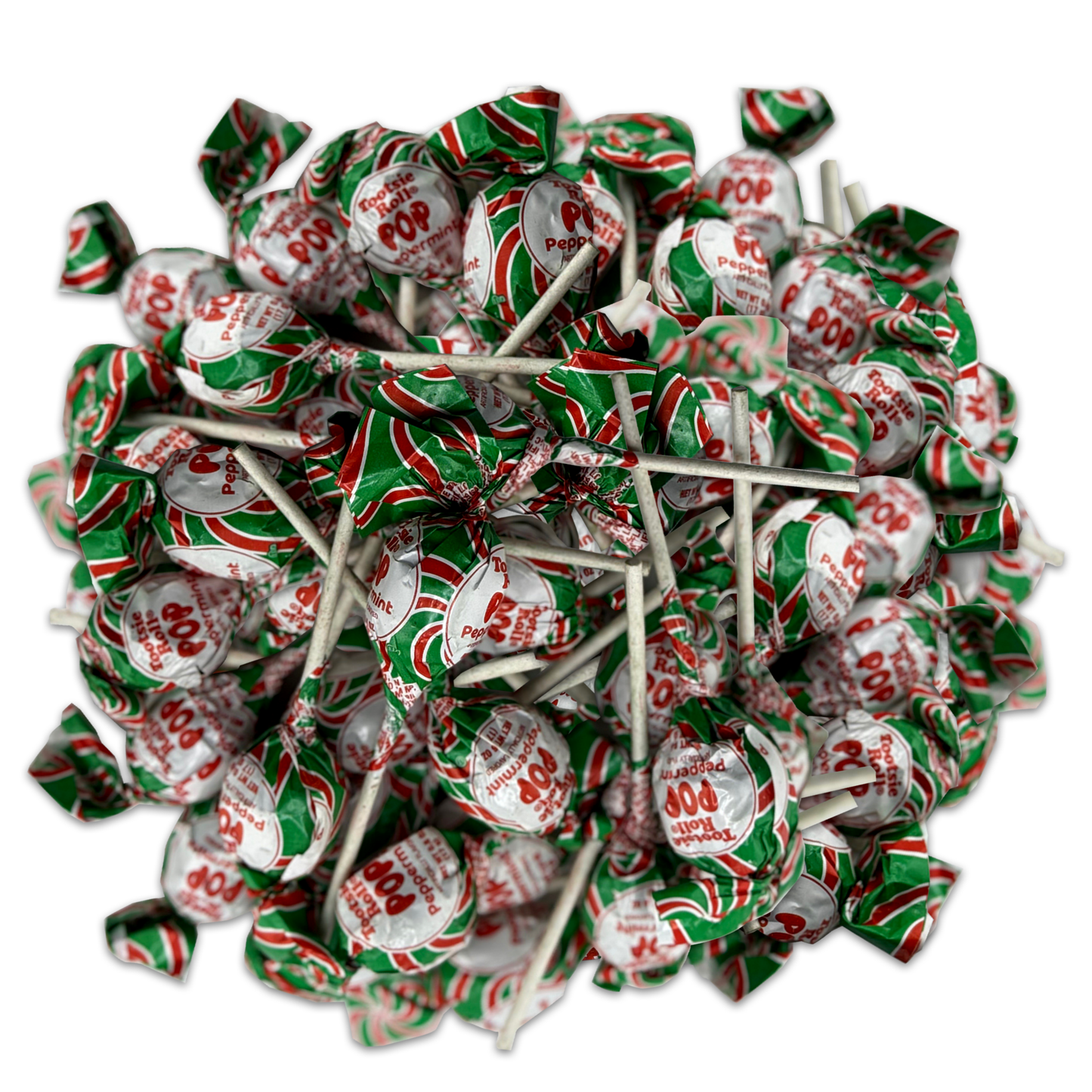 Candy Cane Tootsie Pops 60 Pops