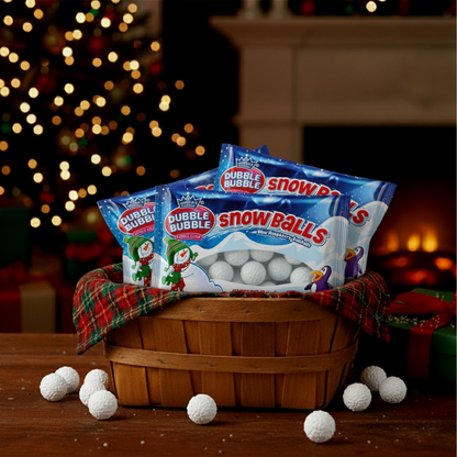 Dubble Bubble Snowballs - Holiday Gumballs (Pack of 3, 2.32 oz each)