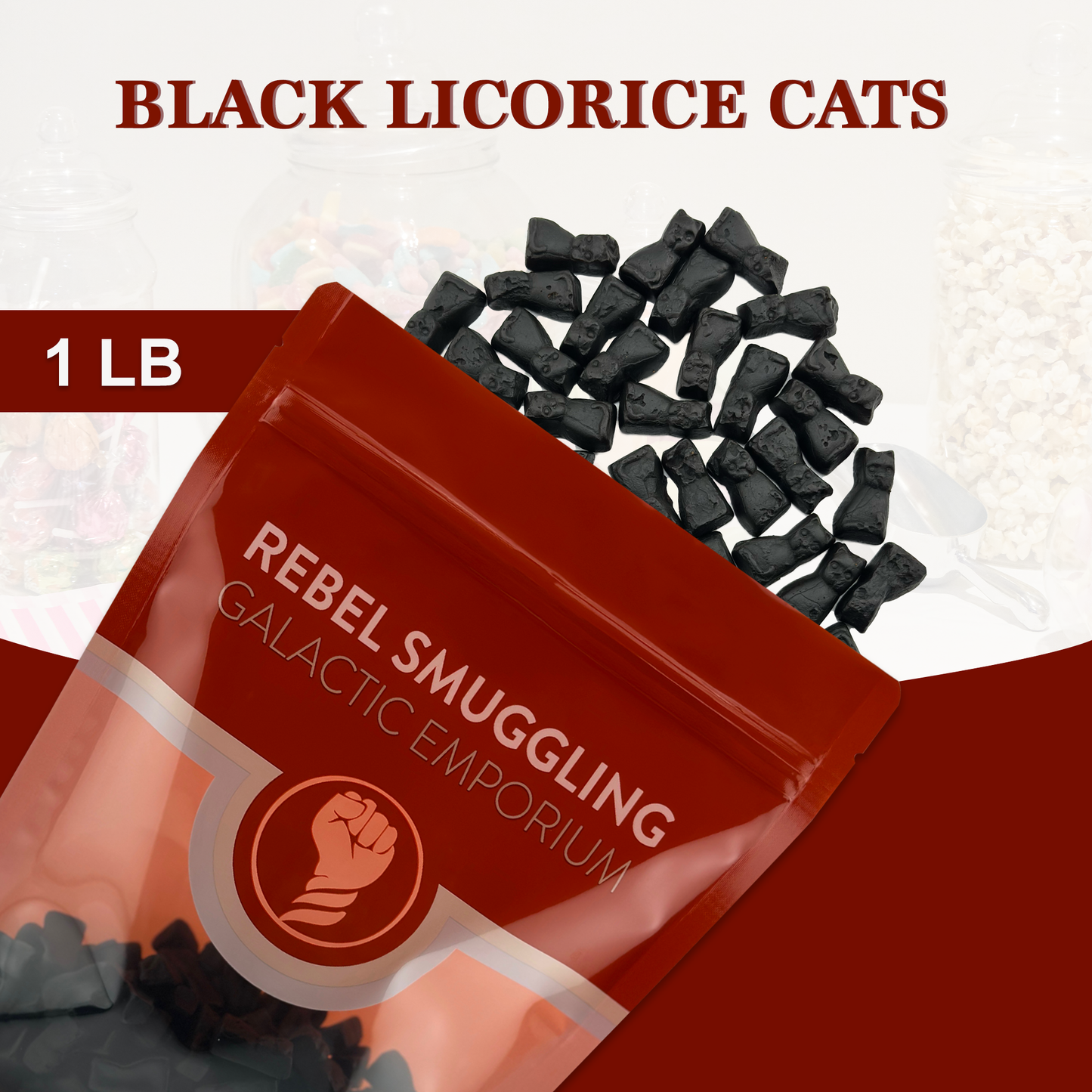 Dutch Licorice Cats Bulk 1lb Bag by Rebel Smuggling Galactic Emporium