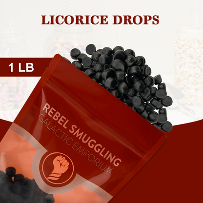 Premium Dutch Licorice Candy Drops Bulk 1lb Bag by Rebel Smuggling Galactic Emporium