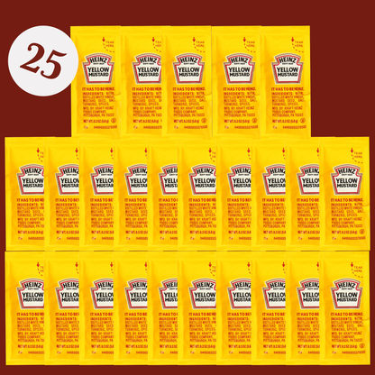Heinz Packets 25 of Each Ketchup, Mustard, Mayonnaise, and Relish (Total of 100)