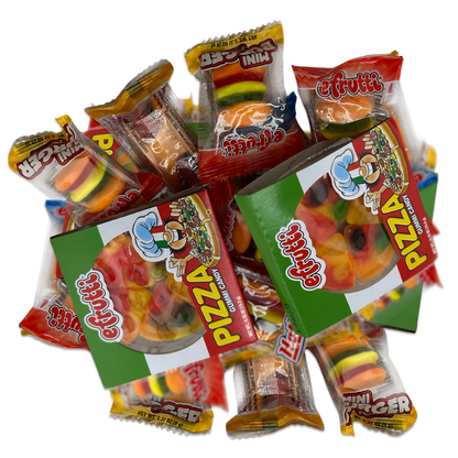 Efrutti 10 Gummy Burgers 10 Gummy Hot Dogs and 8 Gummy Pizzas