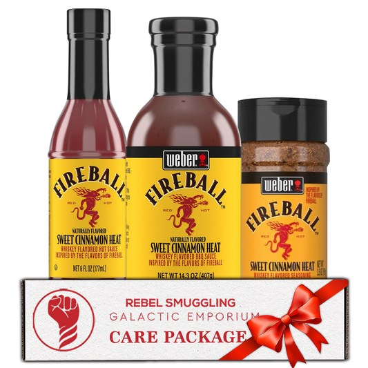 Fireball Variety 3 Pack- Hot Sauce, Barbecue Sauce, and Seasoning
