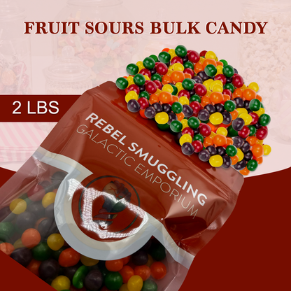 Fruit Sours Chewy Candy Bulk 2LB Bag