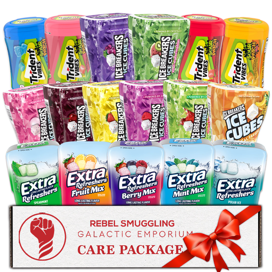 Sugar Free Gum Bottles Gift Basket Variety 17 Pack Care Package by Rebel Smuggling Galactic Emporium