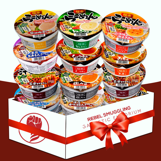 Hikari Menraku Ramen Care Package Variety Pack of 12 Gift Basket by Rebel Smuggling Galactic Emporium