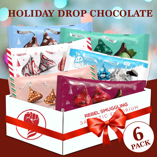 Hershey Kisses Holiday Variety Pack of 6 Flavors- Hot Cocoa Kisses, Candy Cane, Sugar Cookie, Mint Truffle, Cherry Cordial, Cookies and Cream