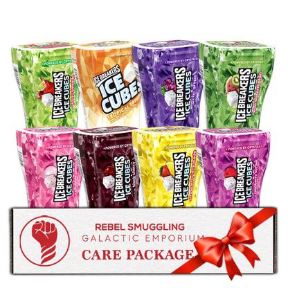 Ice Breakers Ice Cubes Gum Variety Pack - 8 Sugar Free Fruity Flavors Gift Basket