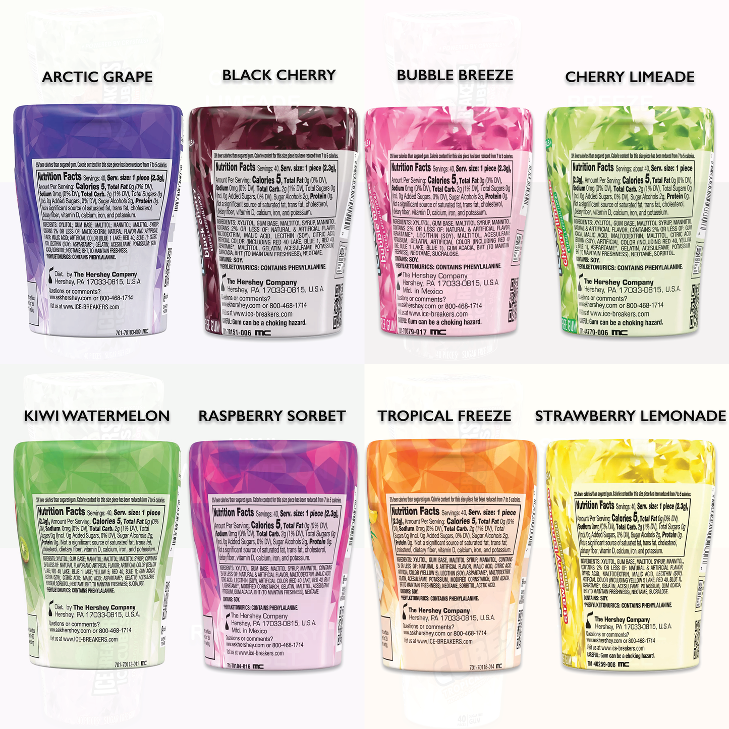 Fruity Gum Variety 8 Pack Care Package Gift Basket by Rebel Smuggling Galactic Emporium