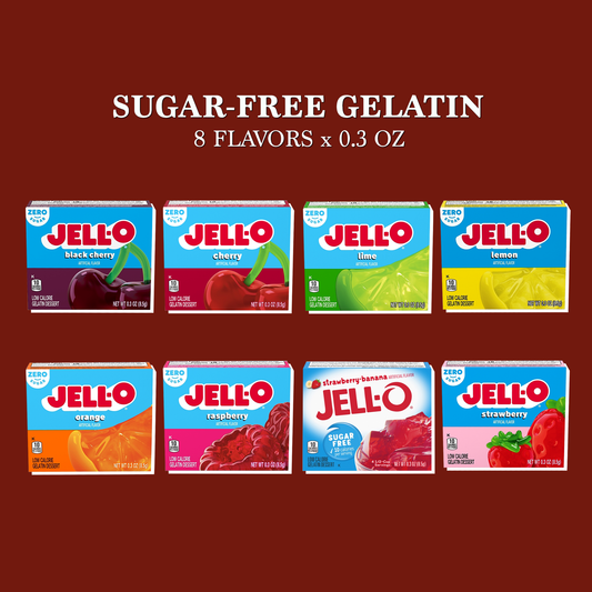 Sugar Free Gelatin Variety 8 Pack Gift Basket Care Package by Rebel Smuggling Galactic Emporium