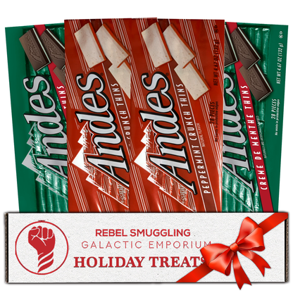 Andes Peppermint Crunch and Creme De Menthe Mint Thins 2 of each (Pack of 4)