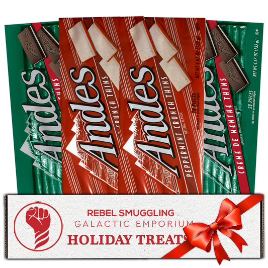 Andes Peppermint Crunch and Creme De Menthe Mint Thins 2 of each (Pack of 4)