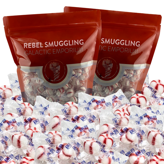 King Leo Christmas Soft Peppermint Puffs Candy Bulk 2 x 2lb Bags, Individually Wrapped Mints (4lbs Total)