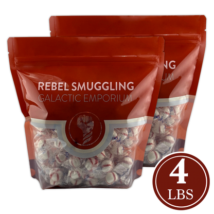 King Leo Christmas Soft Peppermint Puffs Candy Bulk 2 x 2lb Bags, Individually Wrapped Mints (4lbs Total)