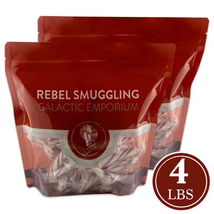 King Leo Christmas Soft Peppermint Sticks Candy Bulk 2 x 2lb Bags, Individually Wrapped Mints (4lbs Total)