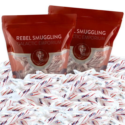 King Leo Christmas Soft Peppermint Sticks Candy Bulk 2 x 2lb Bags, Individually Wrapped Mints (4lbs Total)