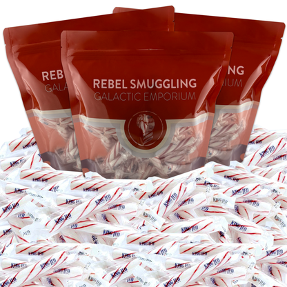 King Leo Christmas Soft Peppermint Sticks Candy Bulk 3 x 2lb Bags, Individually Wrapped Mints (6lbs Total)