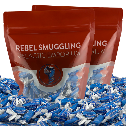 Tootsie Vanilla Midgees Fruit Chews Bulk 2 x 5lbs bags of Blue Individually Wrapped Candies by Rebel Smuggling Galactic Emporium (10lbs Total)