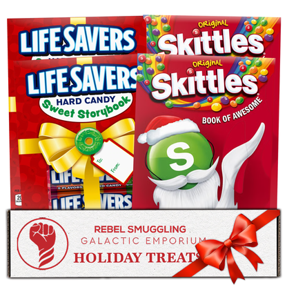 Life Savers & Skittles Storybook Variety Pack of 4 - Christmas Candy Bundle (2 Each)