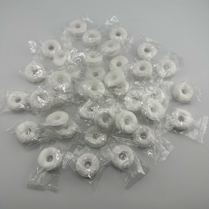 Peppermint Hard Candy Rings Bulk 2lb Bag - Individually Wrapped Mints