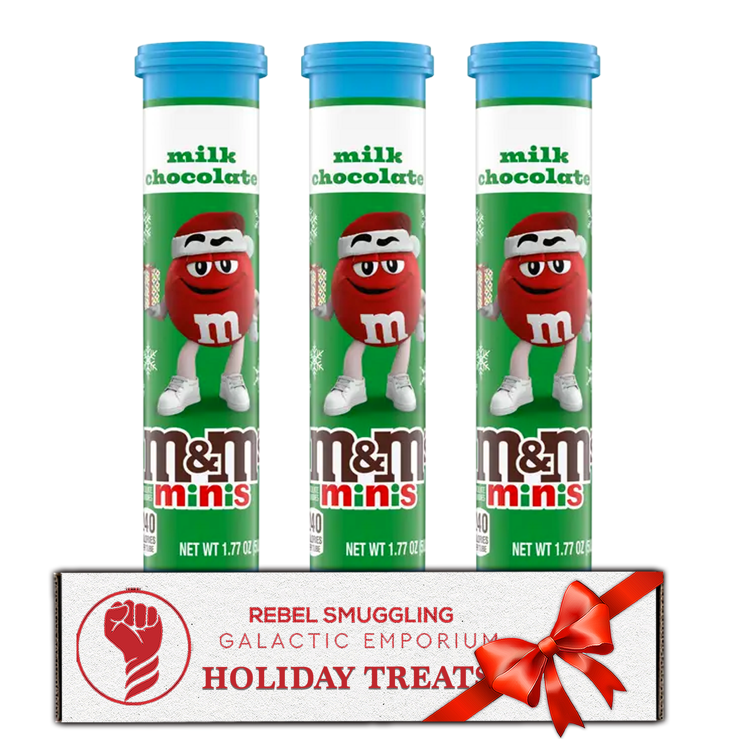 M&M'S Chocolate Mini Candy Pieces Mega Tubes 3 Pack Christmas Stocking Stuffer