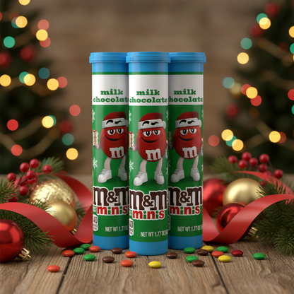 M&M'S Chocolate Mini Candy Pieces Mega Tubes 3 Pack Christmas Stocking Stuffer