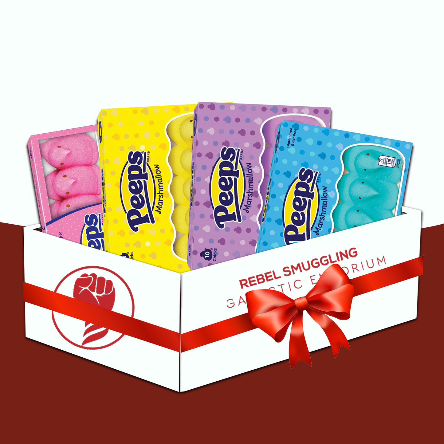 Easter Peeps Marshmallow Candy Variety 4 Pack (40 Peeps Total). Peeps Candy, Pink Marshmallows, Peeps Bulk, Peeps Easter Basket, Cotton Candy Peeps