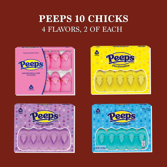 Easter Marshmallow Candy Variety 8 Pack (80 Chicks Total) Gift Basket Care Package by Rebel Smuggling Care Package