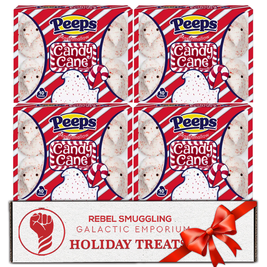 Peeps Candy Cane Flavored Chicks Pack of 4 (40 Total Chicks)