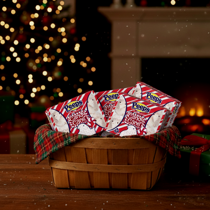 Peeps Candy Cane Flavored Chicks Pack of 4 (40 Total Chicks)