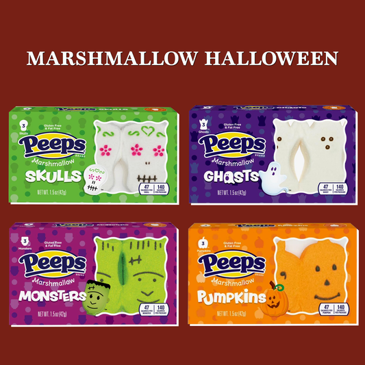 Halloween Peeps Variety Pack of 4 3 of each (Total of 12 Peeps)