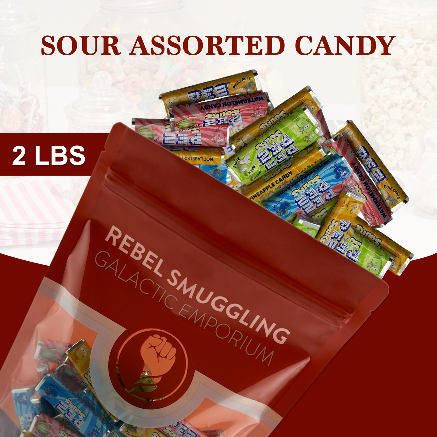 Pez Sour, 2LB Bag