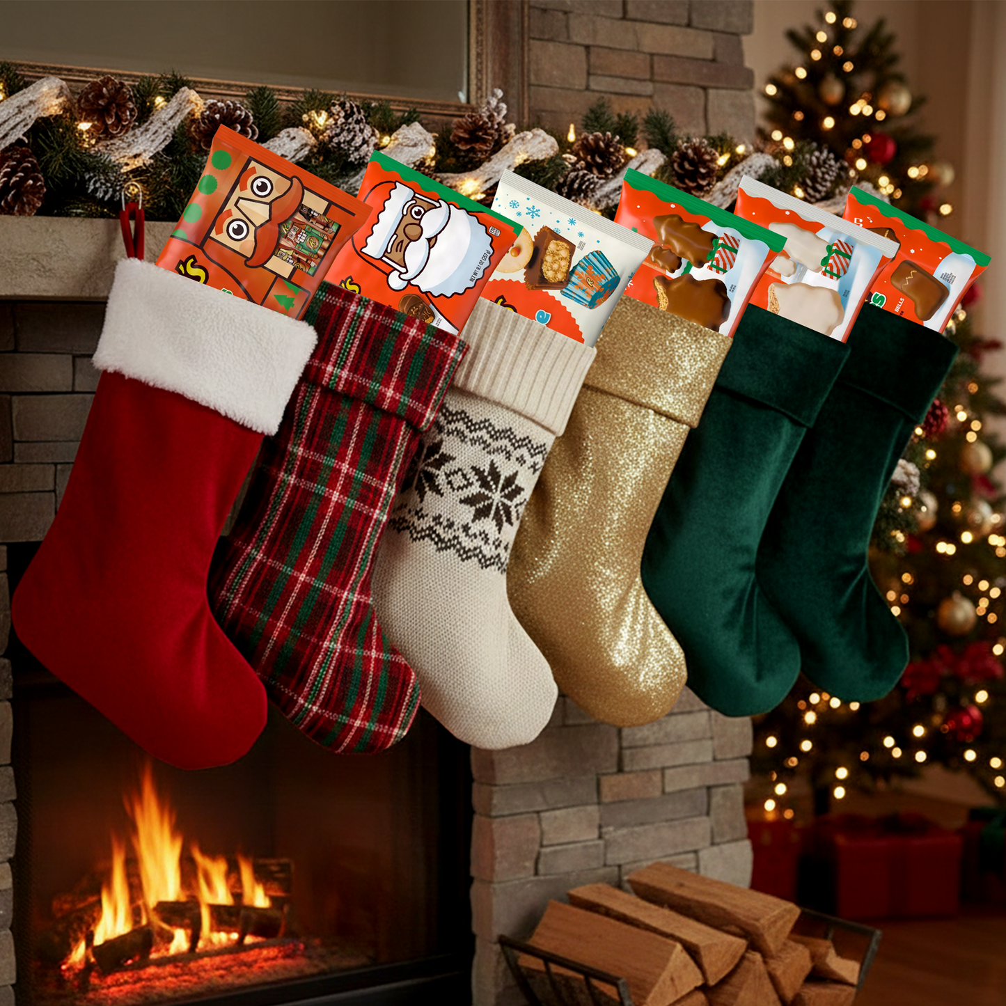 Reese's Christmas Figurines Variety Pack of 6- White Chocolate Trees, Mystery Shapes, Nutcrackers, Trees, Santas, Sugar Cookie