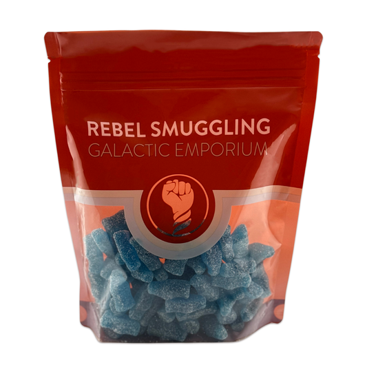 Sour Blue Raspberry Gummy Soda Bottles Bulk 1lb Bag by Rebel Smuggling Galactic Emporium
