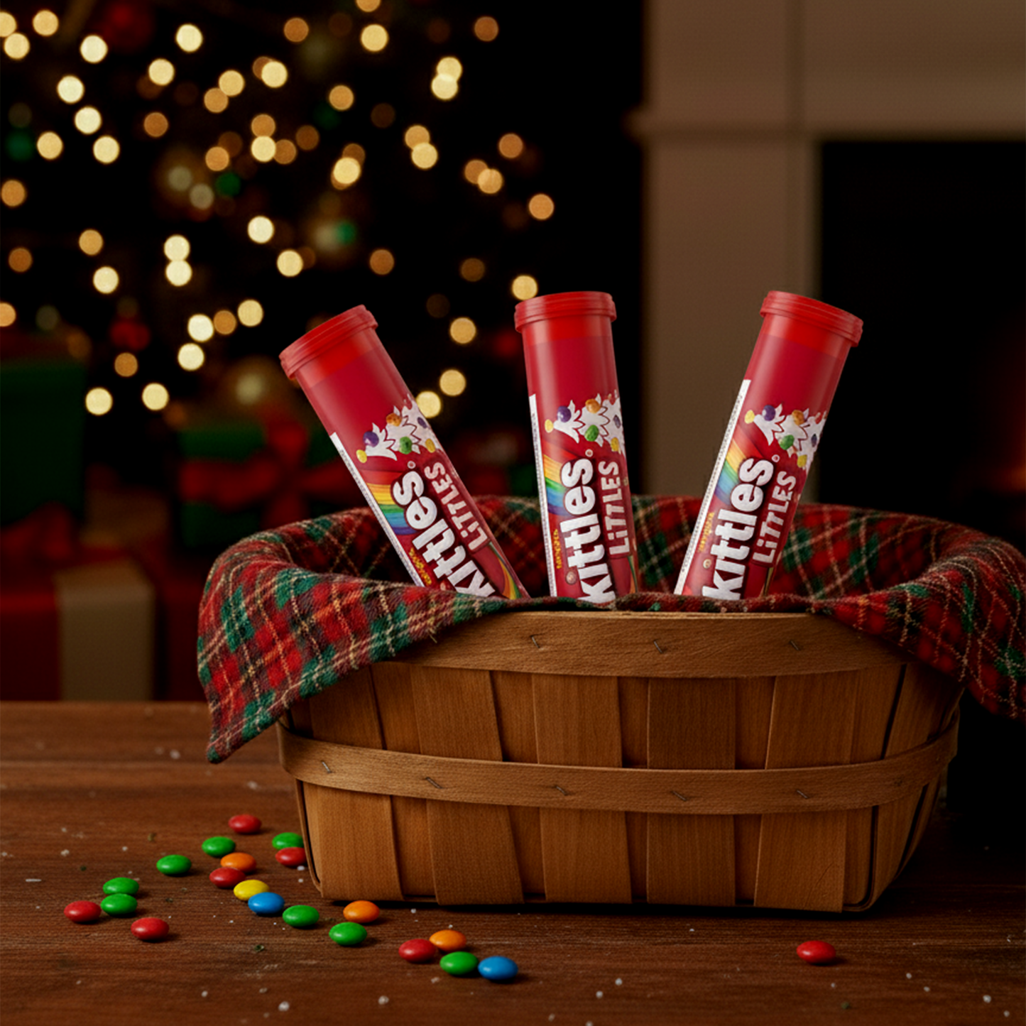 Skittles Christmas Candy Cane Tube Pack of 3. Christmas Candy Fruity Candy Pieces Littles Mega Tubes 3 Pack. Christmas Stocking Stuffer Candy for Kids and Adults.
