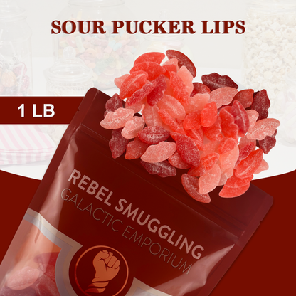 Sour Pucker Lips Candy 1lbs